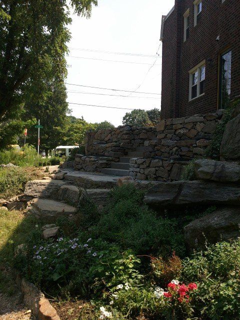 Backyard Landscape - Stone Masonry Contractors in Eagleville, PA