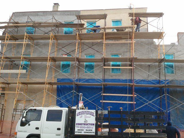 Stone Wall Under Construction - Stone Masonry Contractors in Eagleville, PA