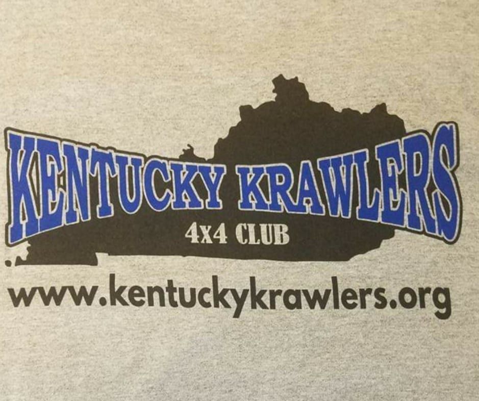 Kentucky krawlers 4x4 club logo on a grey shirt