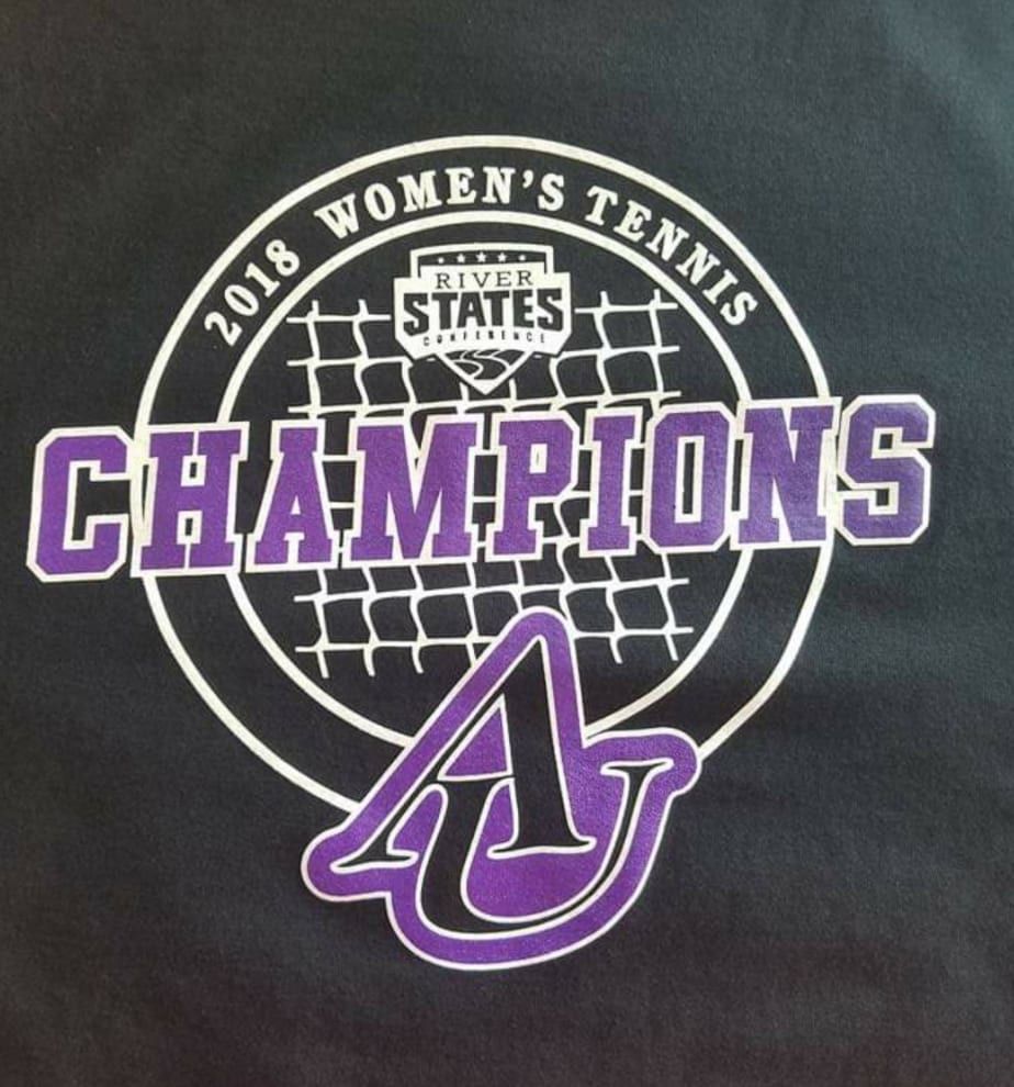 A black shirt that says women 's tennis champions