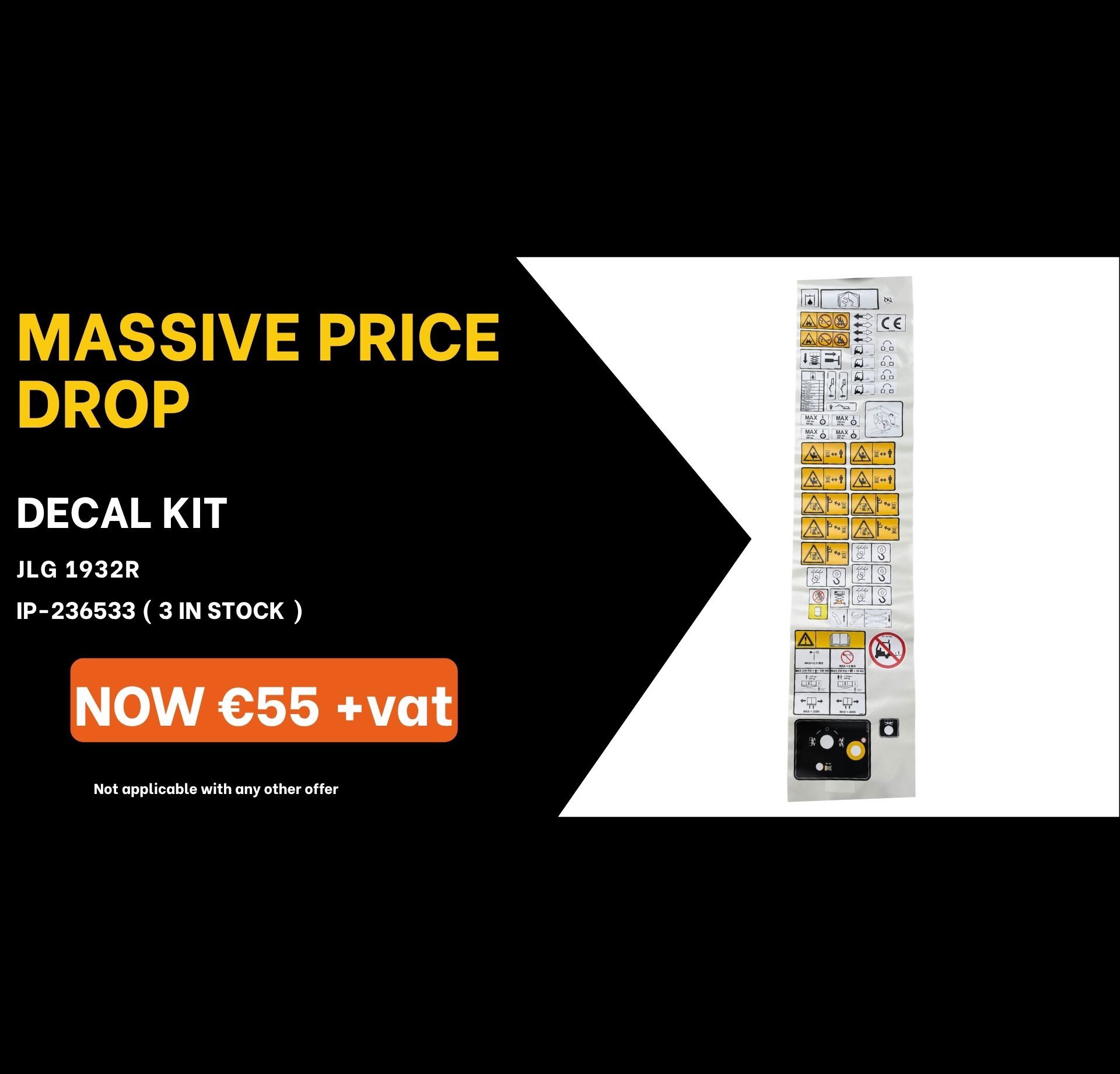 Special Offer, Solenoid, JLG, Boom Lift, IPS Ireland, Acces Platform Parts, MEWP Parts, Cherrypicker Parts, Genie Parts, Crane Pads, Outrigger Pads, Spreader plates, Joystick, Genie, Controller, circuit board, decals, ECU Board, solenoid, battery Charger, seal kit, electric motor, battery, scissor lift rail, level sensor, foot switch, safety harness, harness kit, construction safety, tvh parts, tvh ireland, vertimac, vertimac parts, tvh uk