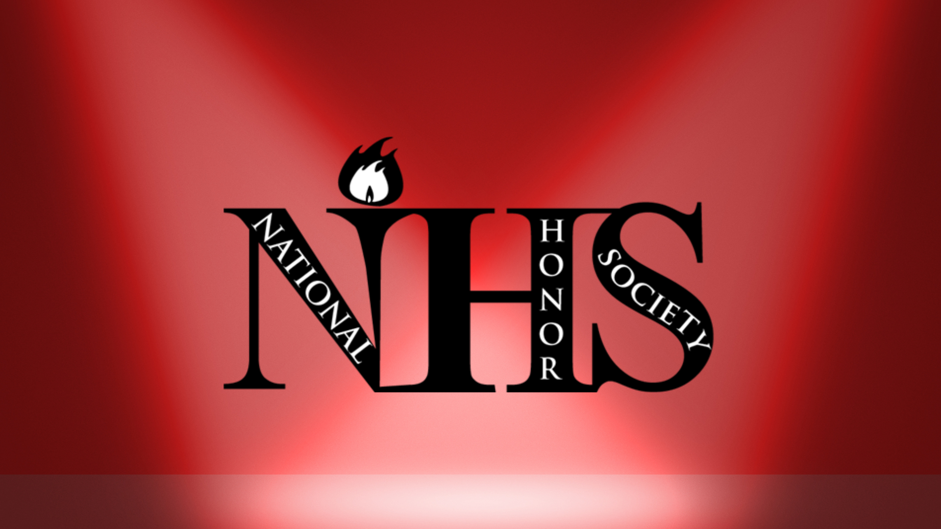 a national honor society logo on a red background