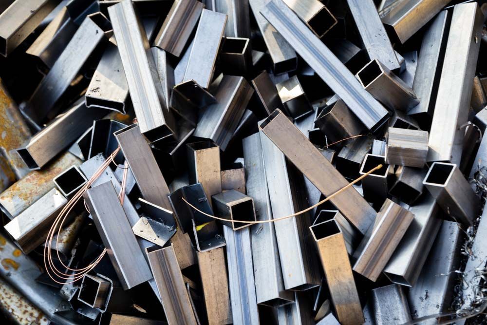 A Pile Of Scrap Metal For Recycling