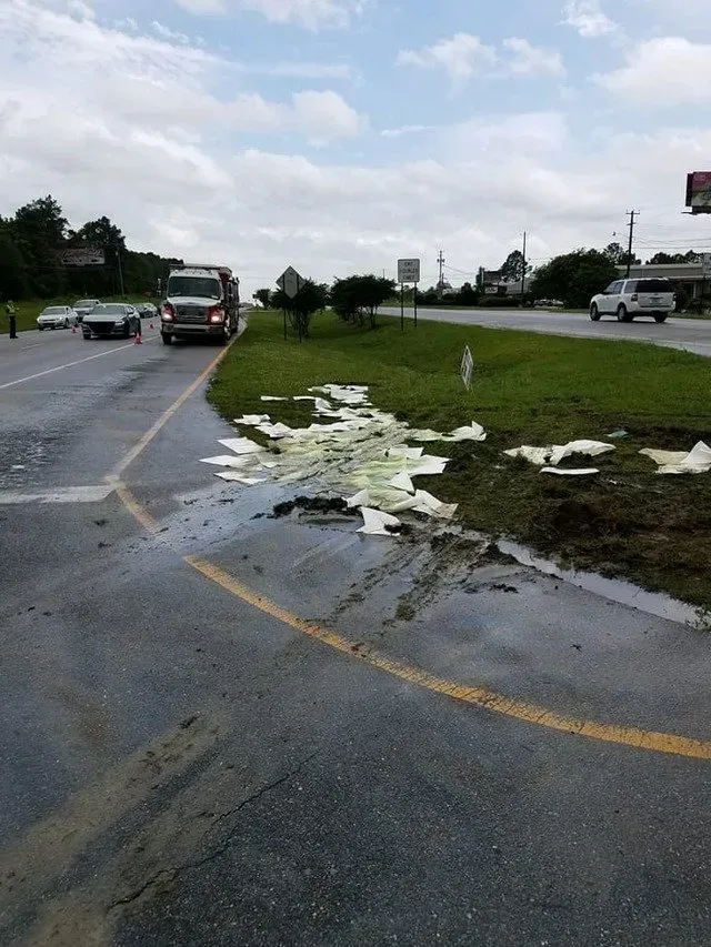 Spilled chemicals on the road — Ashford, AL — Environmental & Hazmat Services Inc.