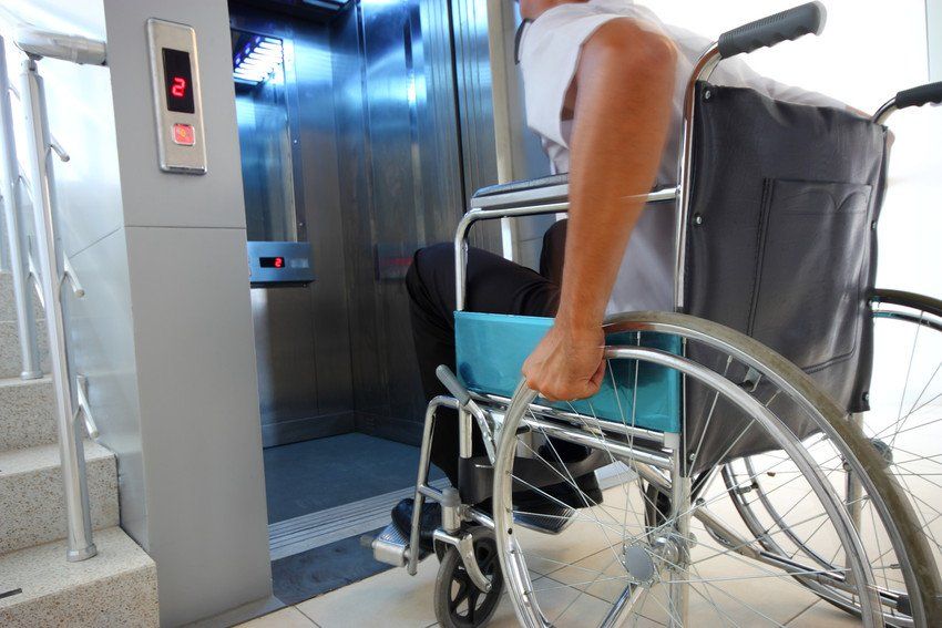 Lift with disabled access