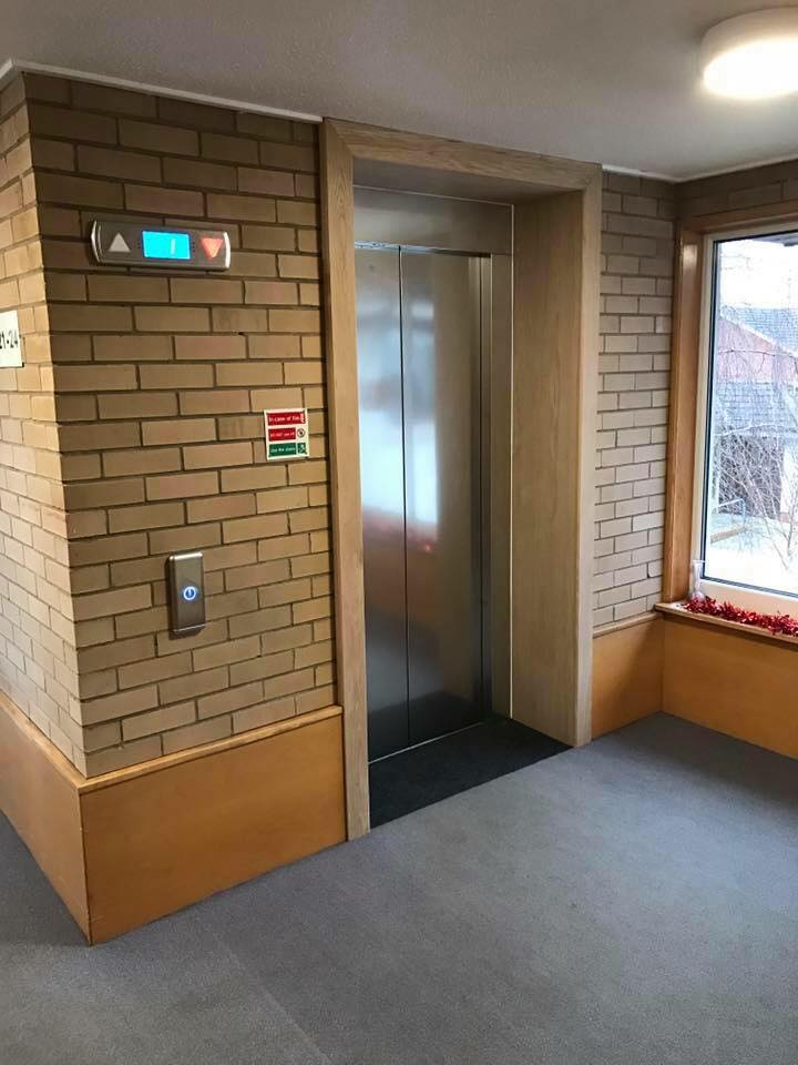 lift in a small lobby