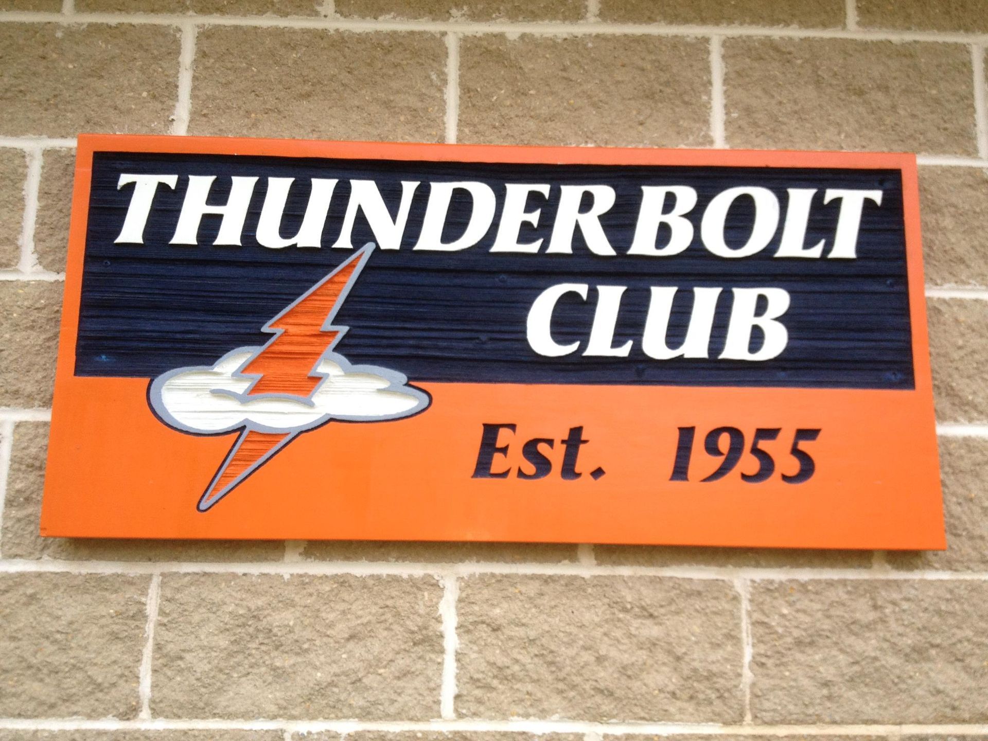 Millville Thunderbolt Club Plaque Logo