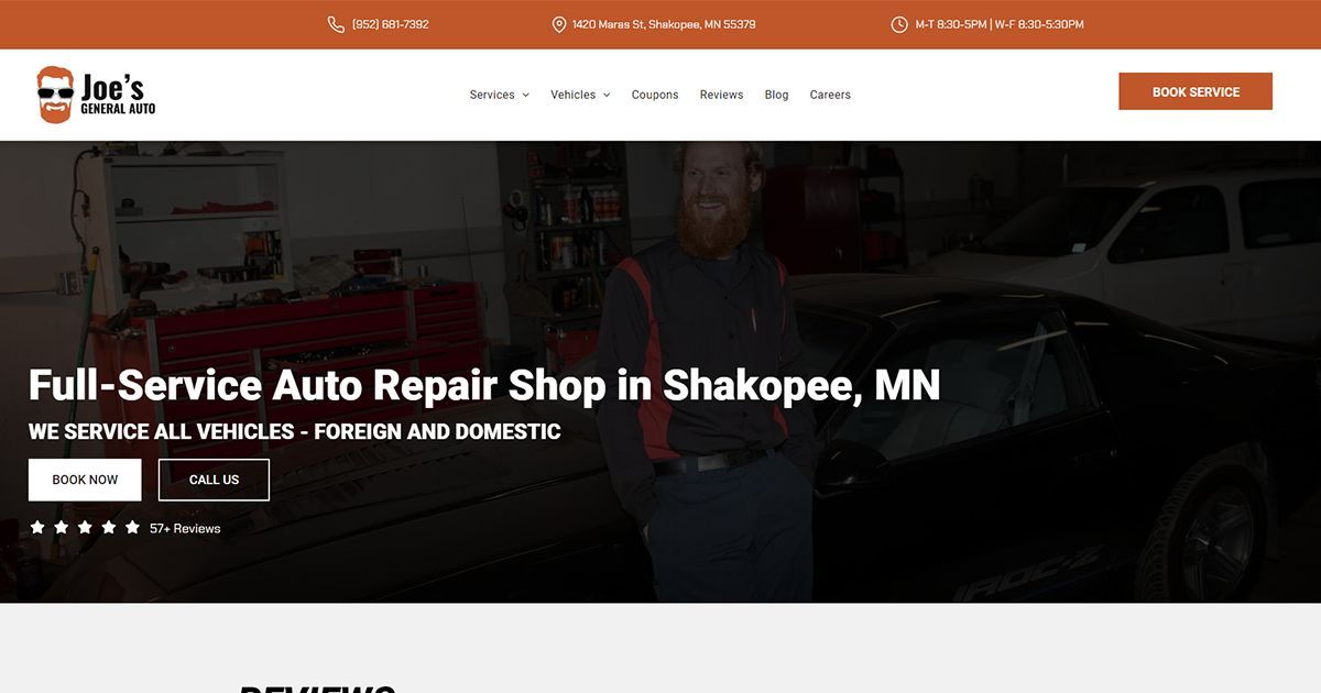 Auto Repair Mechanic, Shakopee, MN Joe's General Auto