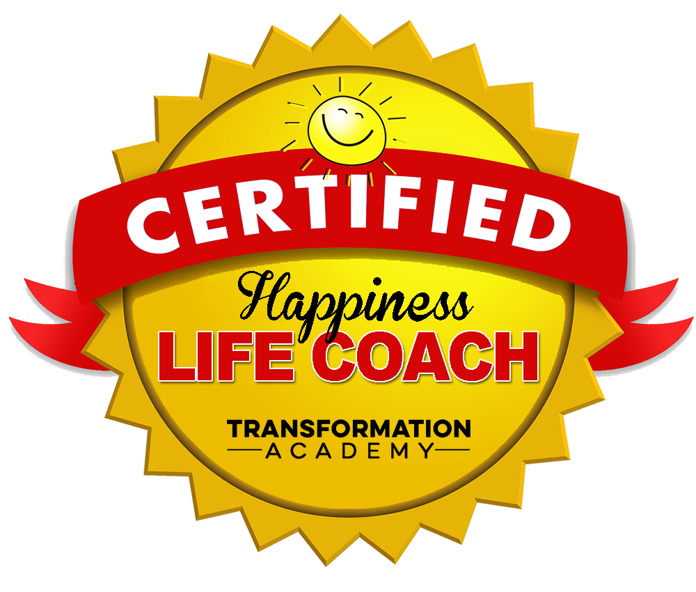 the logo for the certified happiness life coach transformation academy .