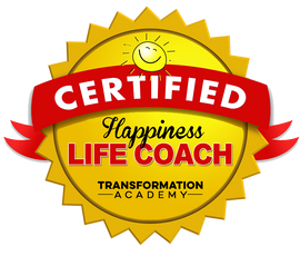 the logo for the certified happiness life coach transformation academy .