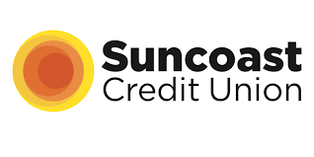 Suncoast Credit Union logo: a stylized sun emblem next to the company name.