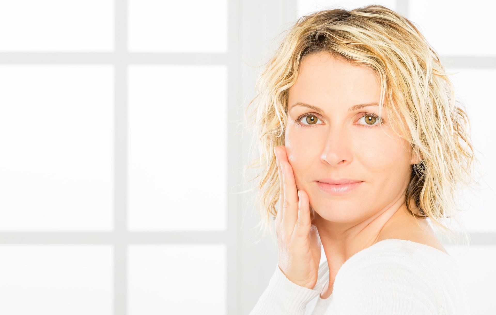 Woman looking at the camera