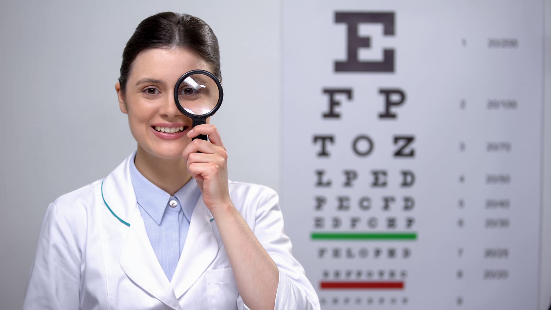optometrist in a clinic