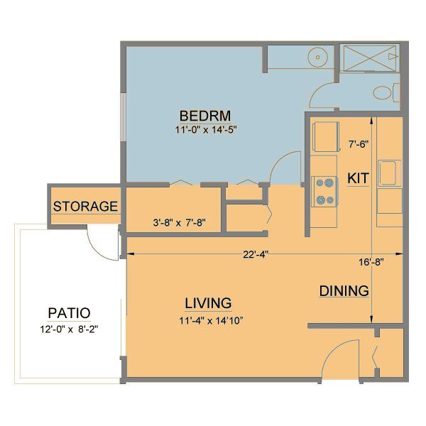 1 bedroom
