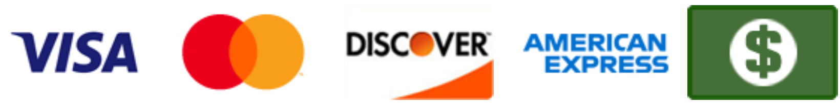 A visa mastercard discover and american express logo on a white background