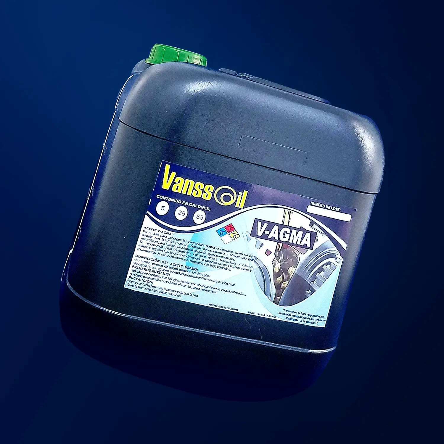 garrafa vanssoil engranajes viscosidad aceite industrial