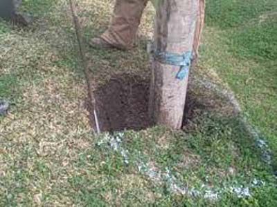 Pier hole excavation