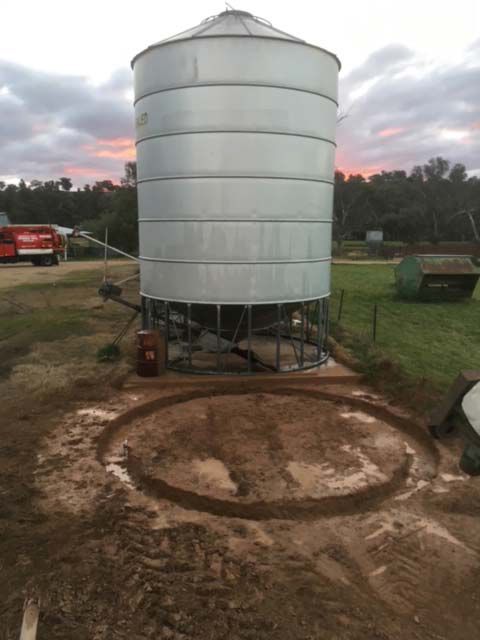 Excavation for silo foundations