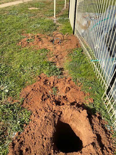 Post hole excavation