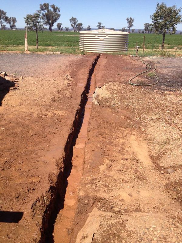 Under footpath, gutter, and kerb excavation