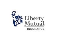 Liberty Mutual Insurance logo: Statue of Liberty in blue with text “Liberty Mutual” and 