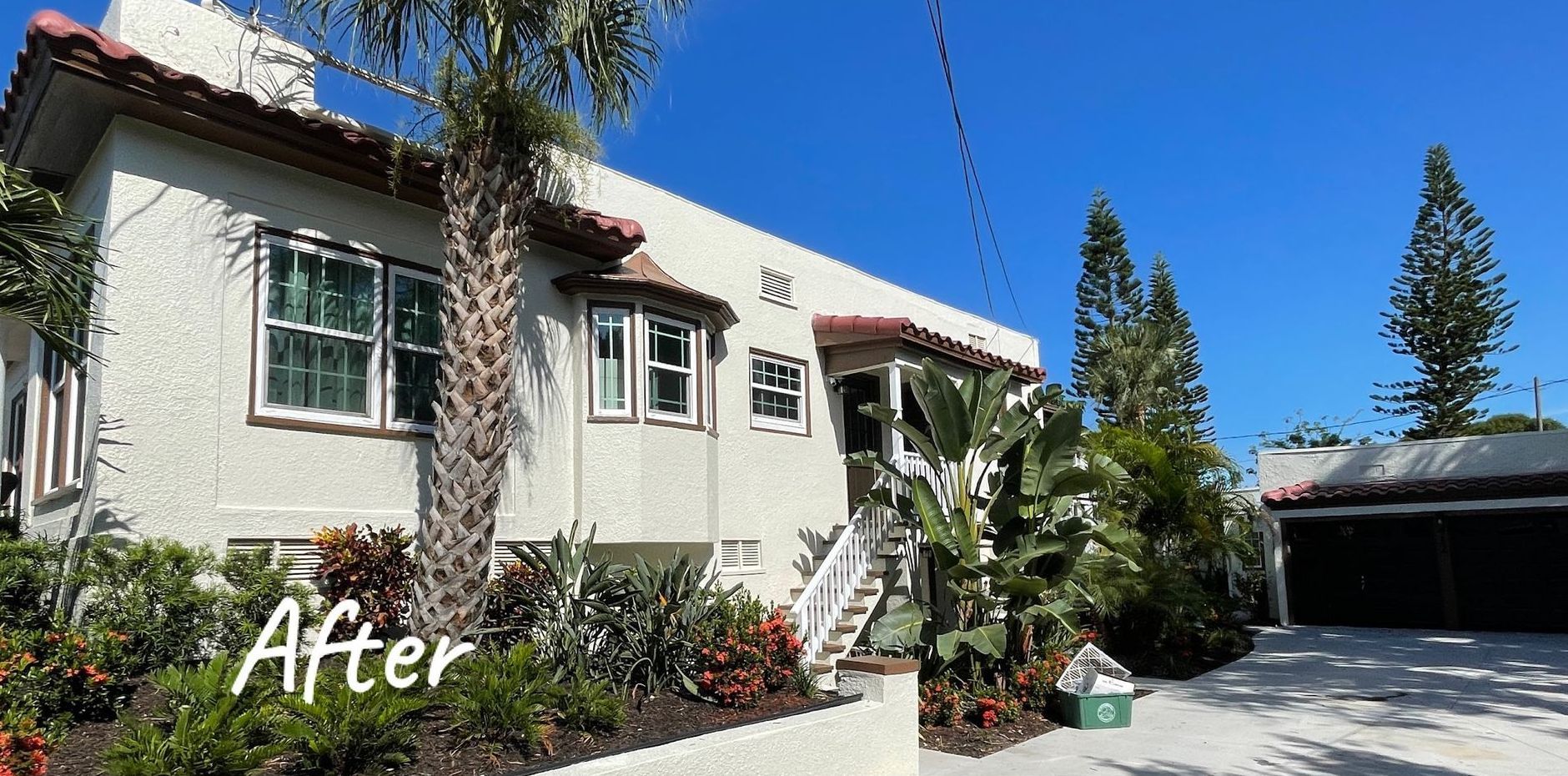 A picture of a house before and after being remodeled