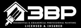 A white logo for a residential and commercial professional painting company.