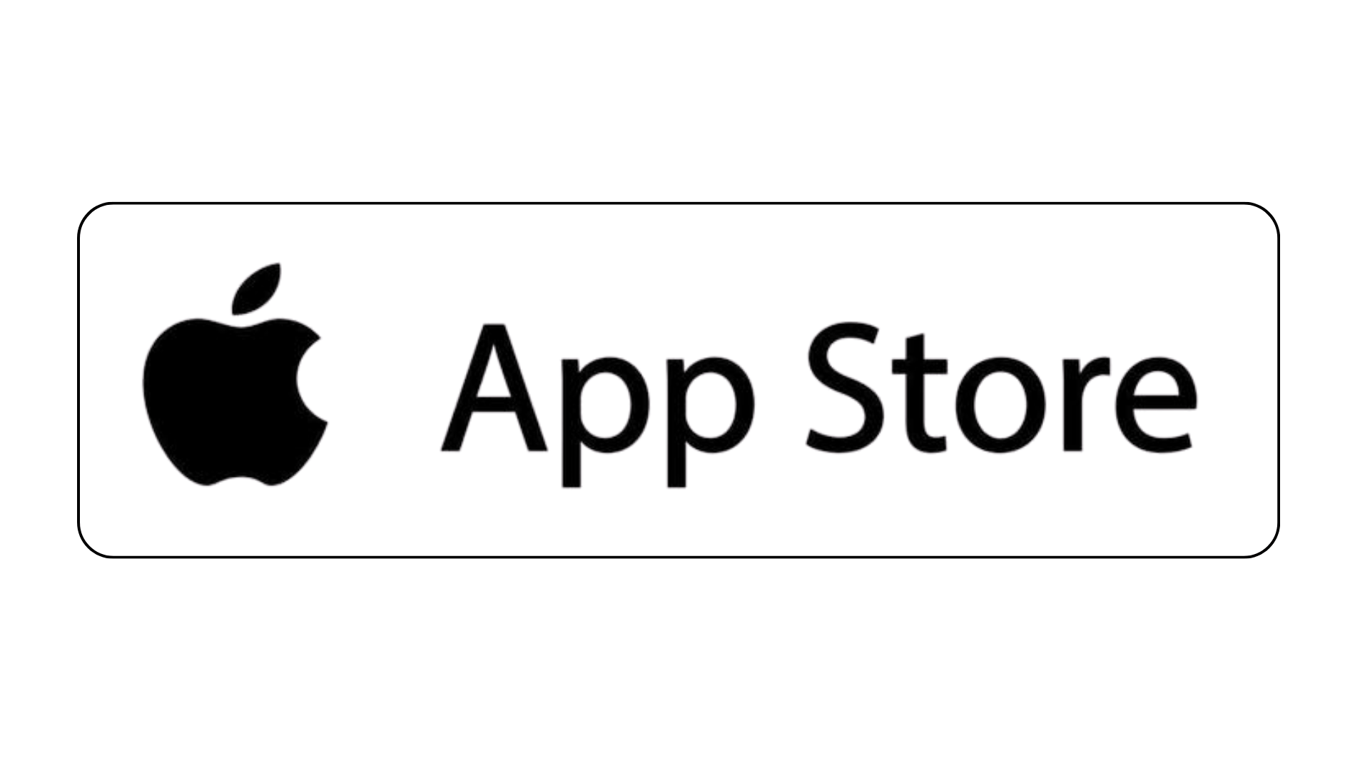 App Store logo: black Apple icon, right-aligned text 