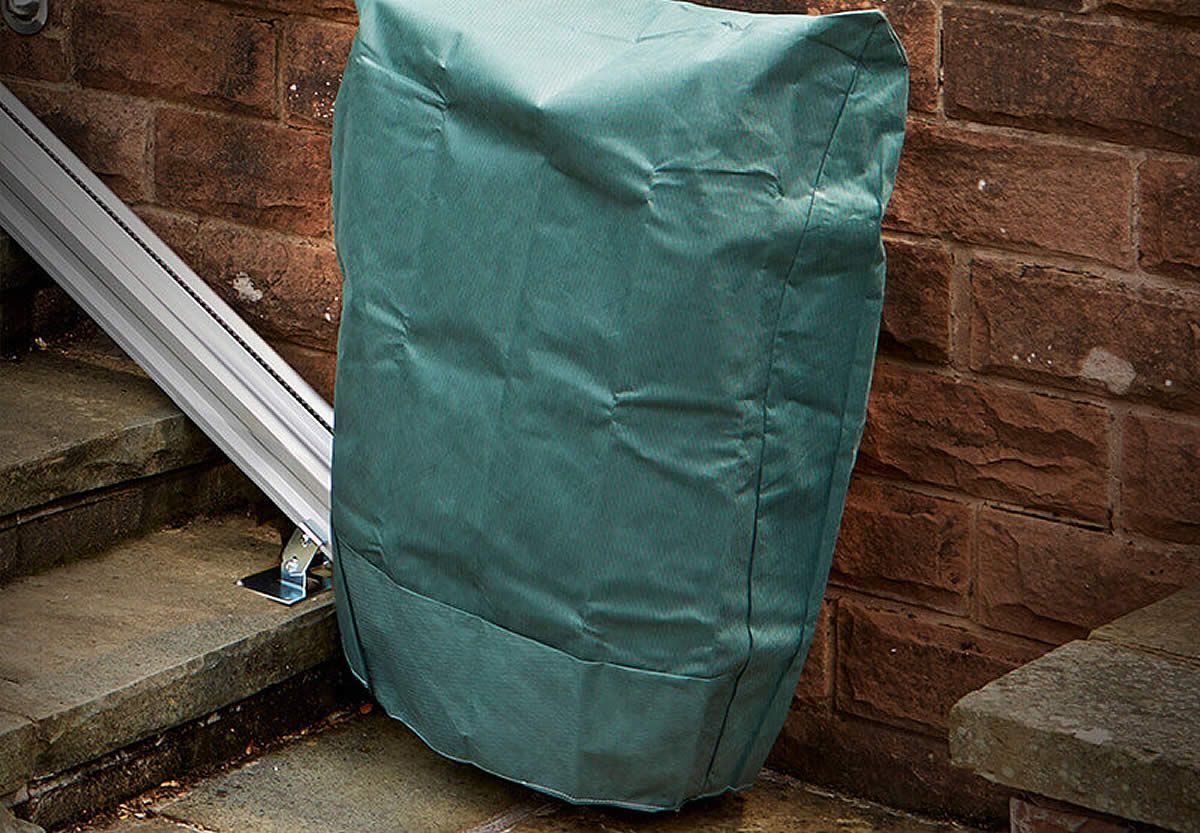Acorn 130 straight outdoor stairlift with waterproof cover