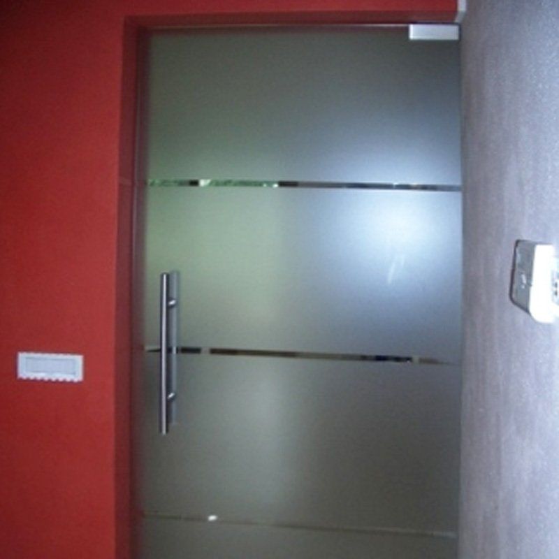 Porta in vetro opaco