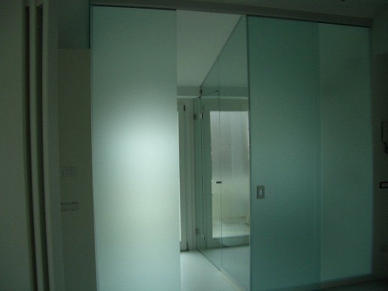 Porte in vetro opaco per uso interno