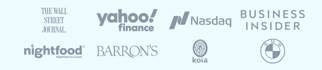 a row of logos including yahoo finance and business insider