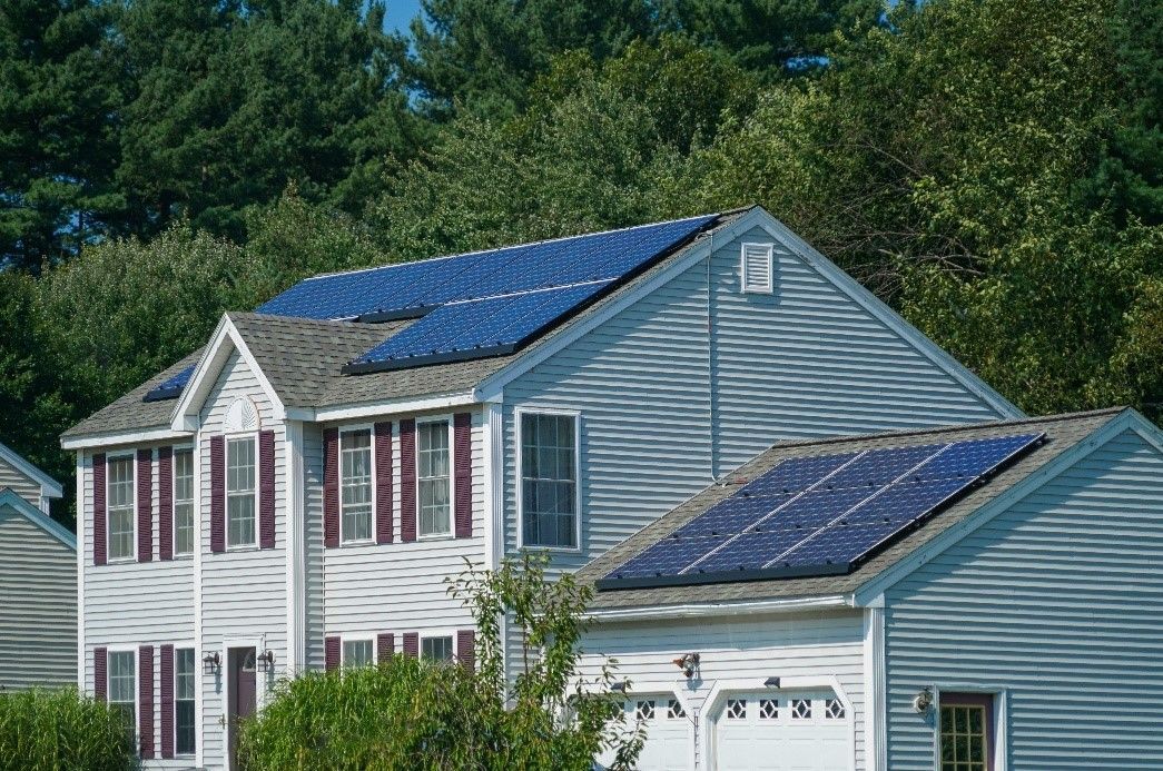 house with solar panel