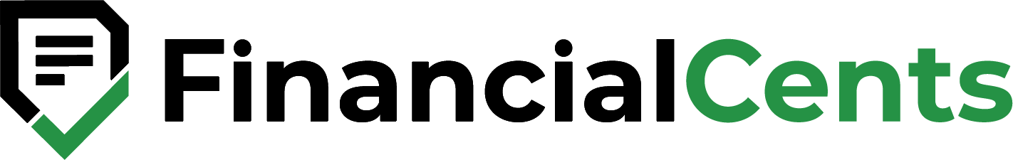 The logo for financial cents is green and black on a white background.