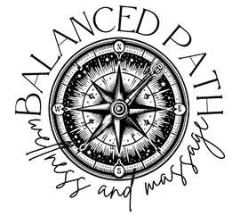 Black and white logo: Compass with 