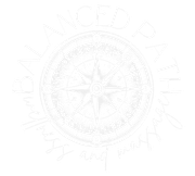White compass design with 