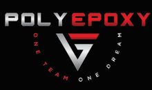 A logo for poly epoxy one team one dream