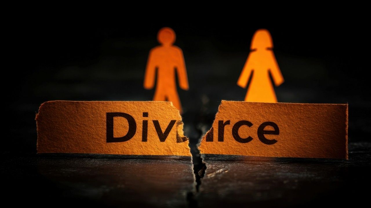 The Divorce Symbolizing Separation of a Couple