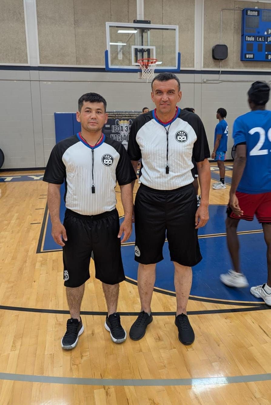 IBOA 3x3 referees from Uzbekistan officiating during the IBOA 3x3 NACLA CUP.