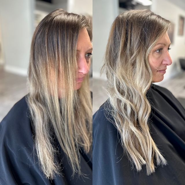 Hair Extensions Before & After Photo
