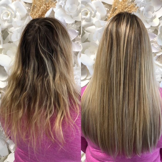 Hair Extensions Before & After Photo
