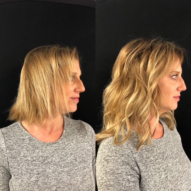 Hair Extensions Before & After Photo