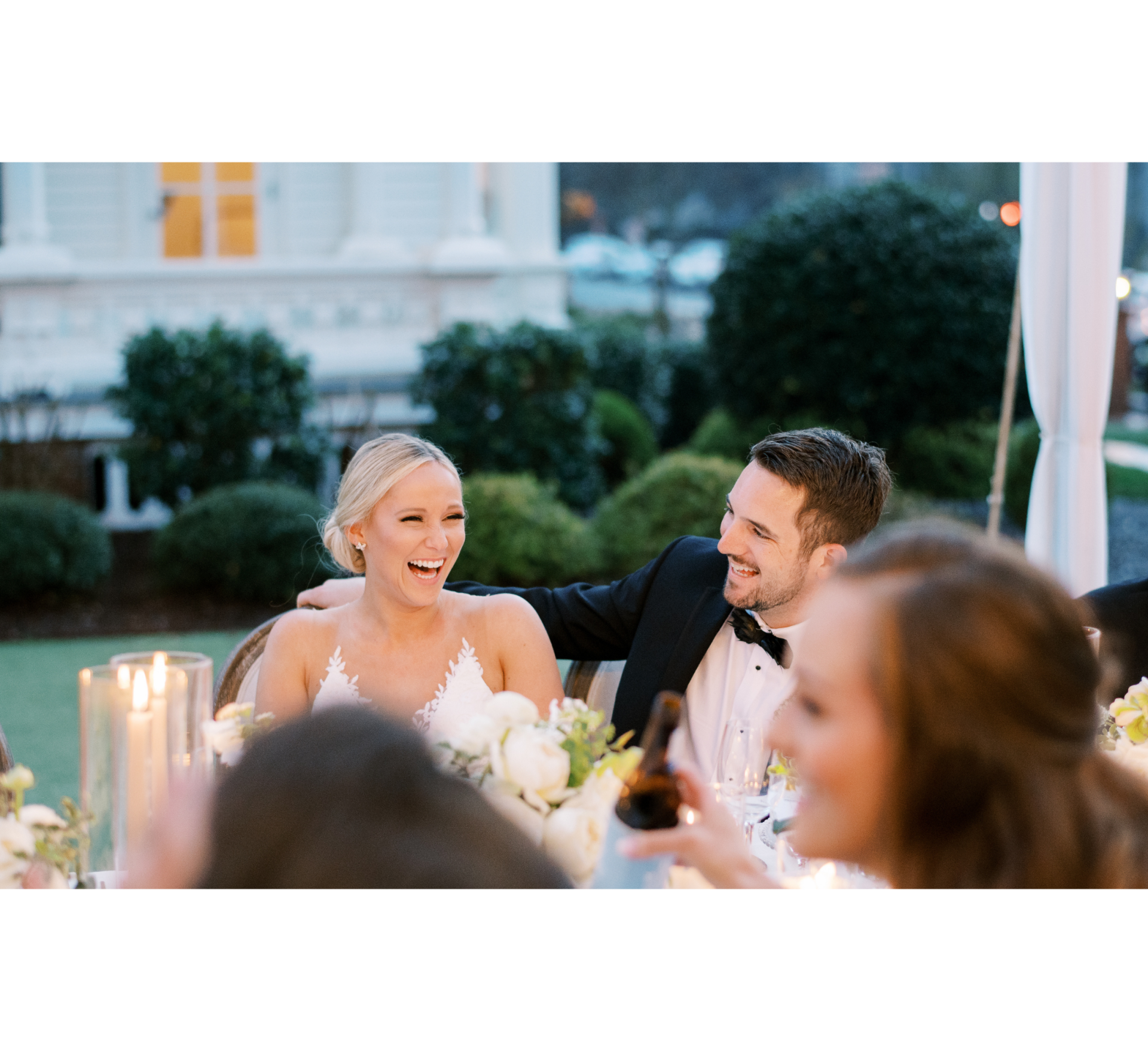 bride and groom's wedding at luxury wedding venue in Downtown Raleigh North Carolina