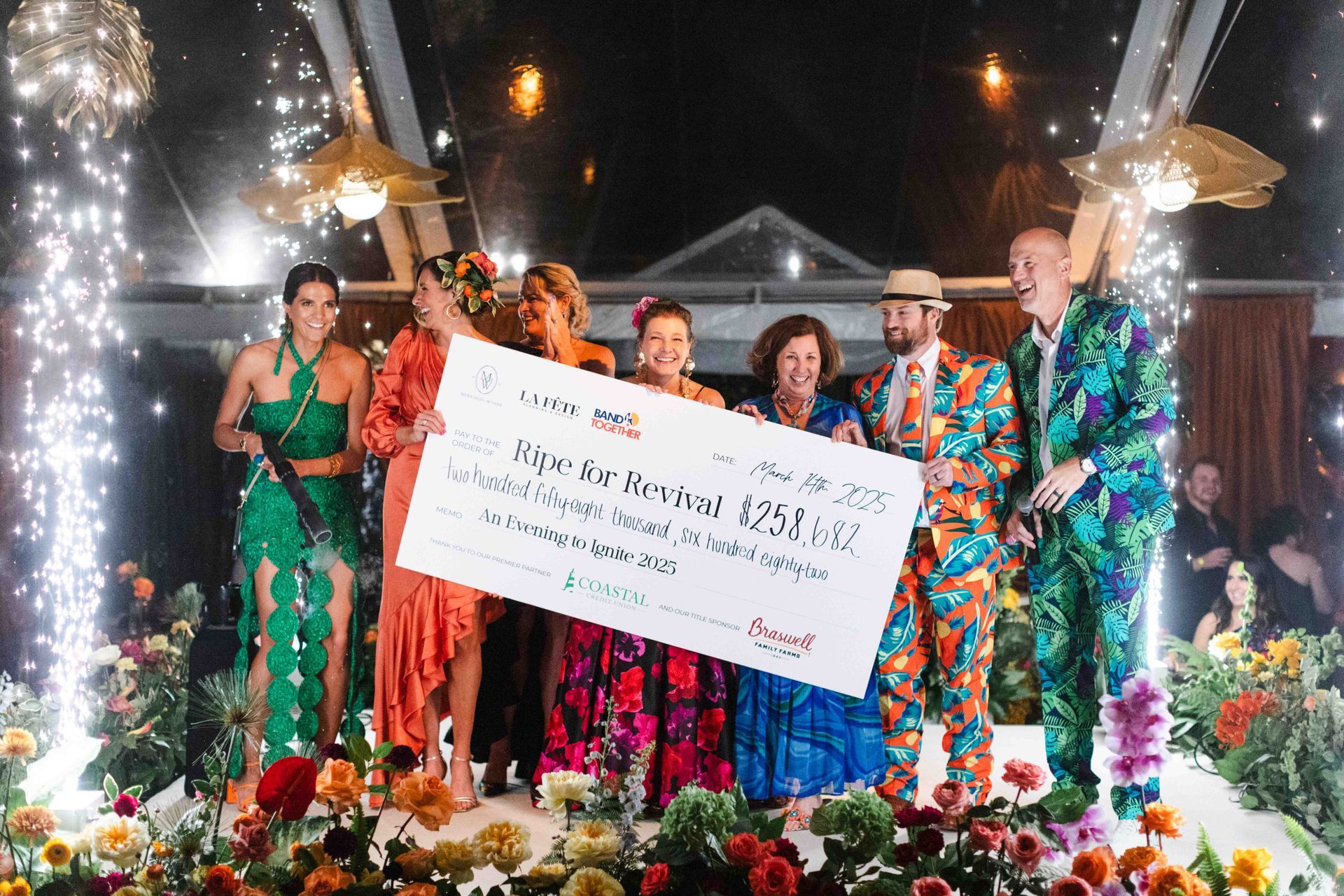 Check presentation at An Evening To Ignite fundraiser hosted by The Merrimon-Wynne House in Raleigh, NC