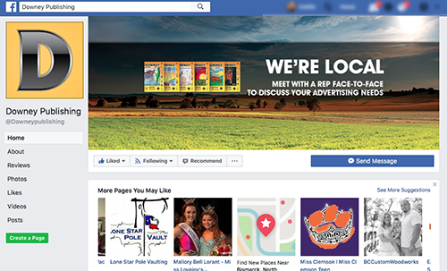 example of a business Facebook page set up