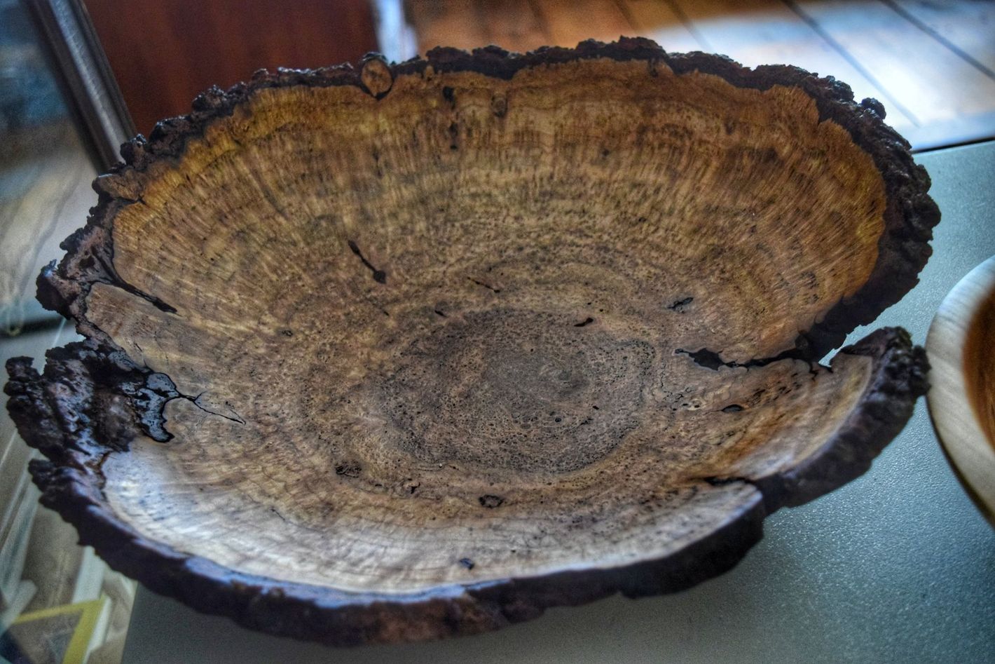 Beautiful hand-turned wooden bowl made by Sanderson's Wooden Bowls in VT. 