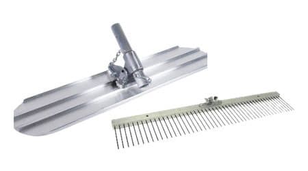 Flota y cepillo rallador para concreto