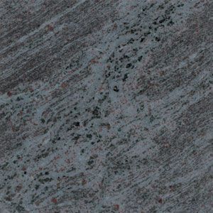blue/grey granite with red flecks and black layer lines