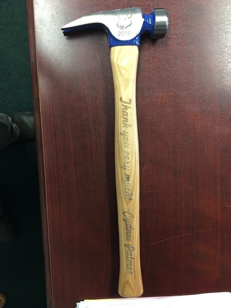 Engraved tool hammer