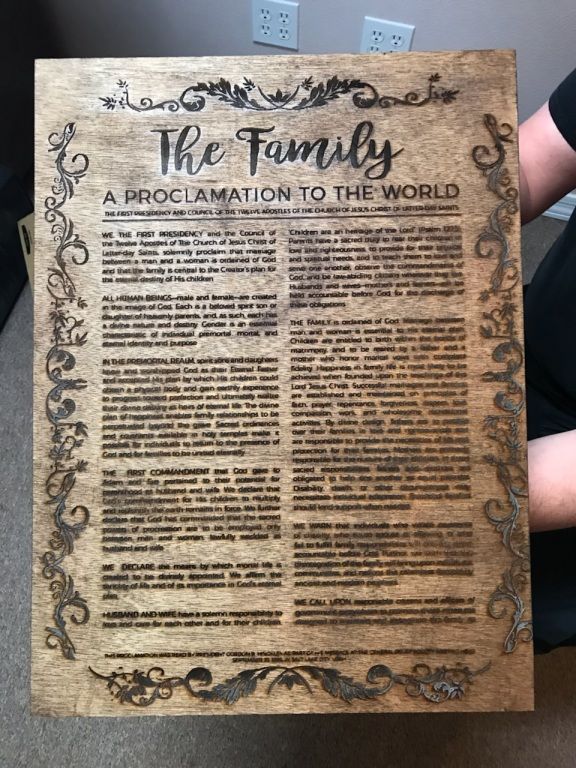 Wooden engraving of text